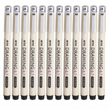 金万年针管笔套装 12种线幅绘图笔 勾线笔 草图笔 勾边笔 设计草图笔 多种幅度/套装可选 G-0957 0.7mm（单位：支）