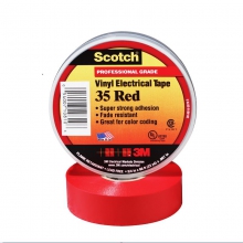 3M 电工胶带，Scotch 35# 红 19mm×20.1m（单位：卷）