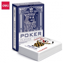得力 9635 扑克 87ｘ57mm蓝色（单位：盒）