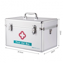 多功能医药箱单位企业急救箱家用家庭药品收纳箱铝合金 不包含药品14英寸